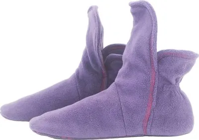 Produktbild von Raikou Hausschuhe für Damen, Herren aus Micro Fleece mit ABS und Rutschfester Sohle, Super Flauschige Hüttenschuche Hell Lila 40/43
