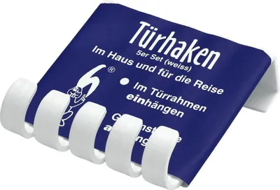Produktbild von Türhaken Kunststoff 5er Set weiss