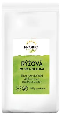 MĄKA RYŻOWA JASNA DROBNO MIELONA BEZGLUTENOWA BIO 500 g - PROBIO