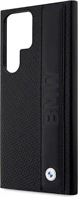 Produktbild von BMW, Cover für Galaxy S23 Ultra aus Leder s Design und Perforation, Schwarz