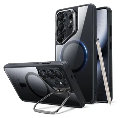 Immagine prodotto di Custodia per cellulare Galaxy S26 Ultra, ESR Classic Hybrid Kickstand con MagSafe, trasparente-nero