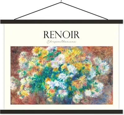 Produktbild von MuchoWow® Textilposter Renoir - Blumen - Kunst 150x113 cm mit holzfarbenen Rahmen - Poster