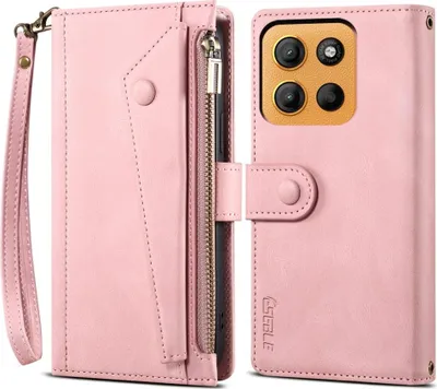Produktbild von Motorola Moto G15 / G17 (Power) Hülle - Coverup Klapphülle mit Brieftasche - Rosa