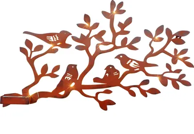 Produktbild von abc HOME | Wanddeko Baum mit Vögel | LED´s | 57 cm B