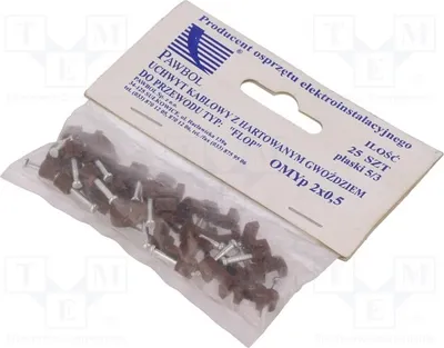 Obrázok produktu pre 1x OMYp 2x0,5, pre ploché káble s konektorom H.7015B -25, kábel, 25 kusov, farba: hnedá