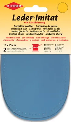 Produktbild von KLEIBER Kunstleder mit Kaschierung 100 x 150 mm blau 2 Stück