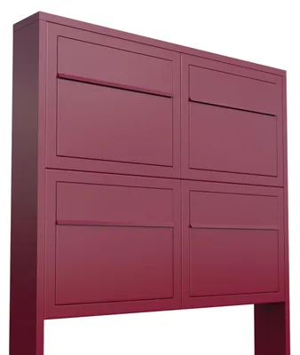 Produktbild von Briefkastenanlage Elegance for Four in Rot
