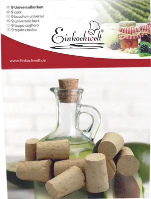 Produktbild von EINKOCHWELT 220spitzmixB9EW Spitzkorken 3 Münd.EKW, natur (9er Pack)