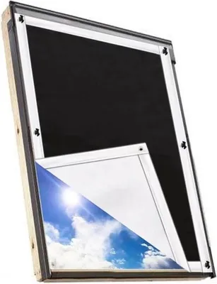 Image de Rideau occultant - fenêtre de toit protection solaire - store - protection contre la chaleur - fenêtres Velux et Roto - 96 x 120 cm protection solaire ventouse