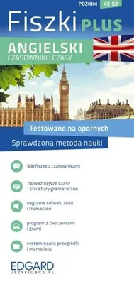 Productafbeelding van Angielski. Czasowniki i czasy. Fiszki PLUS. Poziom A2-B2 - Joanna Brodziak