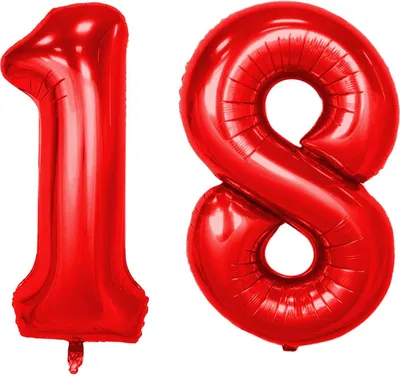 Immagine prodotto di Set palloncino in foil - Rosso/40 pollici - 1 + 8