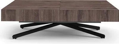 Produktbild von FURNLUX Couchtisch Sanna X Braun Und Schwarz 80cm / Hauptfarbe: Braun / Abmessungen: 80 x 80 x 200 cm