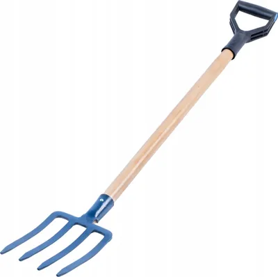 Zdjęcie produktu dla KADAX Widły Do Kopania 4 Zębne Ogrodowe Do Kompostu Siana Solidne 130cm
