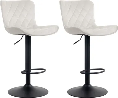 Produktbild von 2er Set Barhocker Emma Samt creme