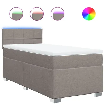 Produktbild von Boxspringbett mit Matratze Taupe 90x190 cm Stoff