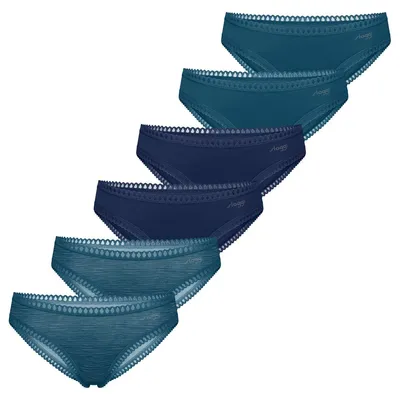 Produktbild von sloggi 6er Pack GO Crush Mini Slip Komfortabel und atmungsaktiv, Zierborte an den Säumen, Im praktischen Mehrfachpack