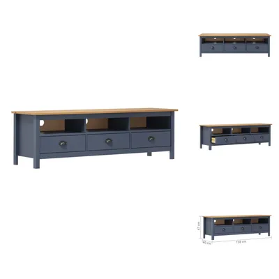 Produktbild von vidaXL TV-Schrank Hill Grau 158x40x47 cm Massivholz Kiefer -  TV-Möbel