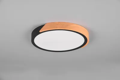Produktbild von lightling Janoah Deckenleuchte, mit LED-Leuchtmittel 20W, schwarz matt, Kunststoff, SMD, Ø 31.5 cm