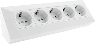 Produktbild von CHILITEC Steckdosenblock 23114, 5-fach, 16A/250V, weiß