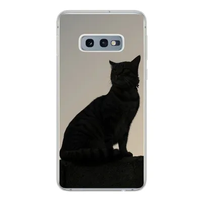 Produktbild von MuchoWow® Handyhülle Schutzhülle Hülle für Samsung Galaxy S10e Katze - Dunkelheit - Zaun Silikon Softcase Handy Hülle - Handy