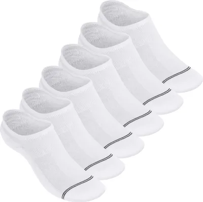 Produktbild von Footstar Damen und Herren Funktions Füßlinge (6 Paar) Unsichtbar mit Frotteesohle - Weiß 43-46