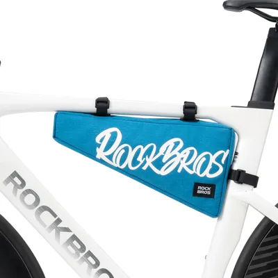 Immagine prodotto di ROCKBROS borsa telaio bicicletta borsa tubo superiore per bicicletta da strada borsa triangolo 1.9L blu