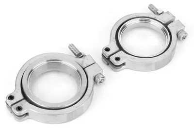 Imagen del producto de Kit de abrazadera con brida en V para válvula de descarga, de 1,7 pulgadas. Juego de accesorios prácticos para reemplazo