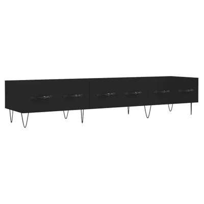Produktbild von vidaXL TV-Schrank Schwarz 150x36x30 cm Holzwerkstoff