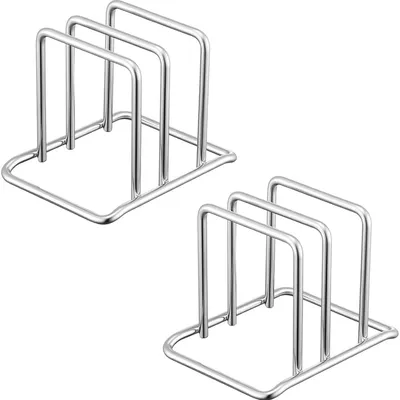 Schneidebrett-Halter 2er-Set, Edelstahl, 14x10,5x10 cm
