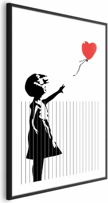 Immagine prodotto di Banksy Cut Poster 60x90 cm con cornice nera con margine