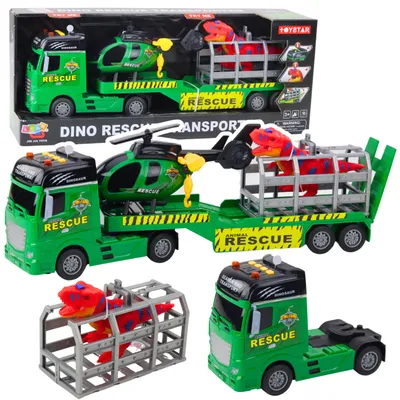 Produktbild von Rettungsset, LKW, Hubschrauber, Auto, Dinosaurier, Lichter, Geräusche