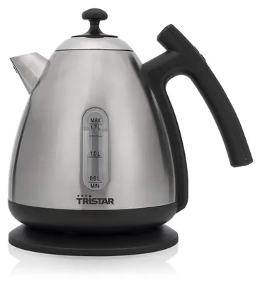 Produktbild von Tristar WK-3403 Digital-Wasserkocher, 1,7 l, 2200 W, Schwarz, Edelstahl, Edelstahl, Regelbare Temperatur, Wasserstandsanzeige