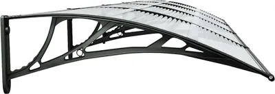 Obrázek produktu pro vidaXL Dveřní stříška černá a průhledná 400x75 cm polykarbonátová