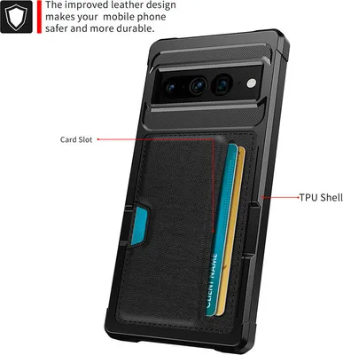 Obrázek produktu pro INF Elegantní černé pouzdro s peněženkou pro Google Pixel 7 Pro