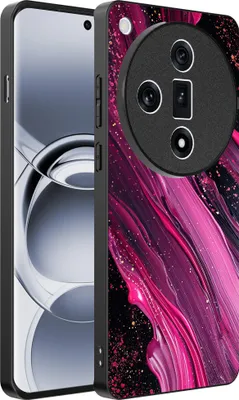 Produktbild von Smartphonica Telefon Fall geeignet für Oppo Find X7 mit Marmor-Druck - TPU zurück Abdeckung Fall Marmor-Design - lila rosa