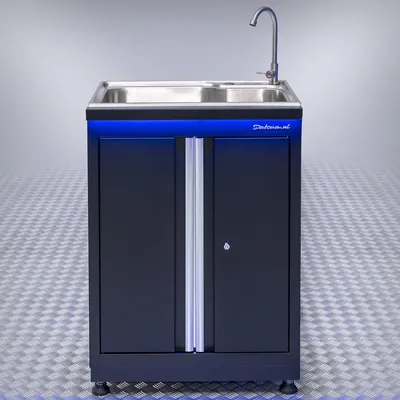 Produktbild von Waschbecken mit Wasserhahn für Werkbank und Werkstatt