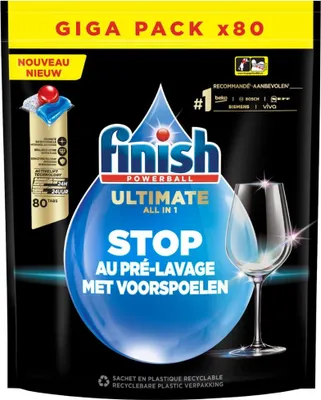 Produktbild von Finish – Powerball – Geschirrspülmittel – Ultimatives All-in-1 – Klarspüler – 80 Spülgänge - 1 Stück