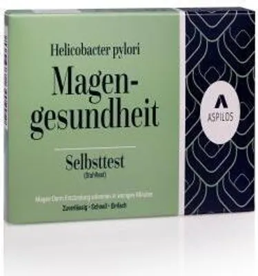 A product box for a Helicobacter pylori self-test kit.