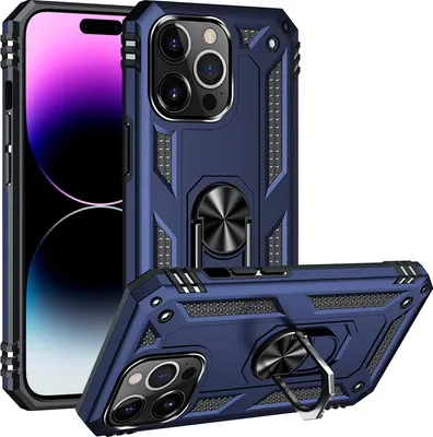 Image de Armor Shield Housse pour Apple iPhone 14 Pro Housse Ultra Hybrid Case Housse pour téléphone portable, bleu