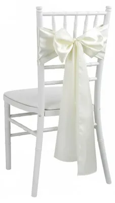 Stuhlsatin-Schleifen, 50 Stk., 16x275 cm, Elfenbein