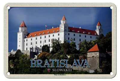 Produktbild von Blechschild Reise 18x12cm Bratislava Slowakei Burg von Bratislava