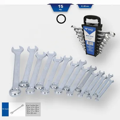 Image de Brilliant Tools Jeu de clés mixtes, 15 pièces