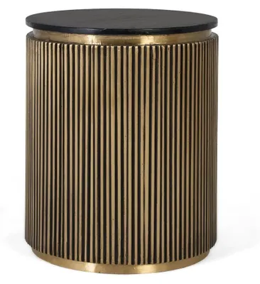 Produktbild von Sambhal Beistelltisch aus Mangoholz und Marmor, 61 cm x 50 cm x 50 cm Giner y Colomer