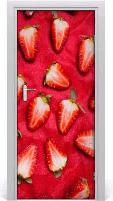 Produktbild von Tulup Türaufkleber 85x205 cm Dekorative Aufkleber Selbstklebend Wasserdichte Tapete Abnehmbar Schlafzimmer Wohnzimmer Wohnkultur - Erdbeeren