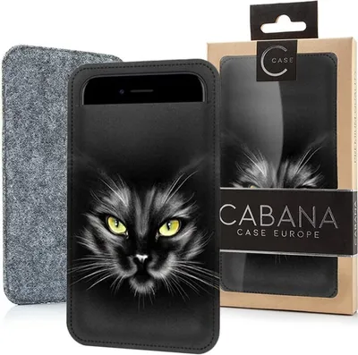 Obrázok produktu pre Univerzálne vreckové puzdro na mobilný telefón Slim Pocket ochranný kryt 10x17cm Puzdro s motívom Black Cat