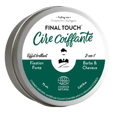 Image de Cire coiffante pour cheveux et barbe Cosmos Natural Final Touch, 75 ml