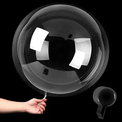 Transparente Bobo-Ballons 45-50 cm, 15 Stück, wiederverwendbar