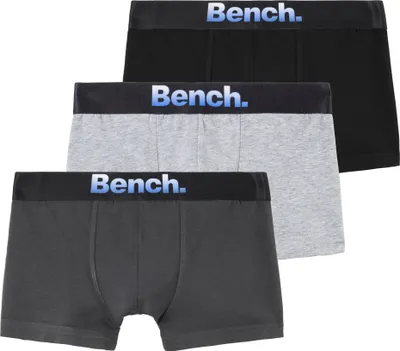 Produktbild von Bench Boxer Boxershorts für Jungen 3 -teilig anthrazit, grau-meliert, schwarz Größe 158/164