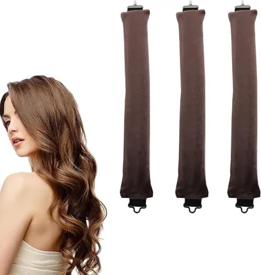 Imagen del producto de Rodillos para el cabello sin calor, de color rosa, para cabello largo, que crean ondas suaves, herramientas de peinado suaves para el cabello