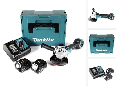 Zdjęcie produktu dla Makita DGA511RTJ, 8500 RPM, 12,5 cm, Bateria, 3,83 kg, Silnik bezszczotkowy